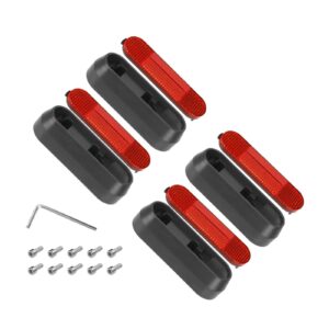 4 piezas de carcasas decorativas grises reforzadas + barras reflectoras rojas para MI3 M365 1S Pro Pro2 Lite