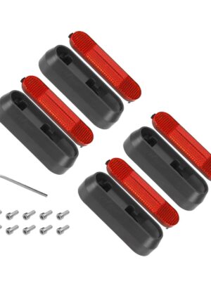 4 piezas de carcasas decorativas grises reforzadas + barras reflectoras rojas para MI3 M365 1S Pro Pro2 Lite