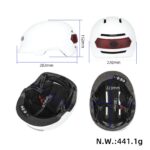 Casco con luz de voz Z005 blanco mate - Imagen 2