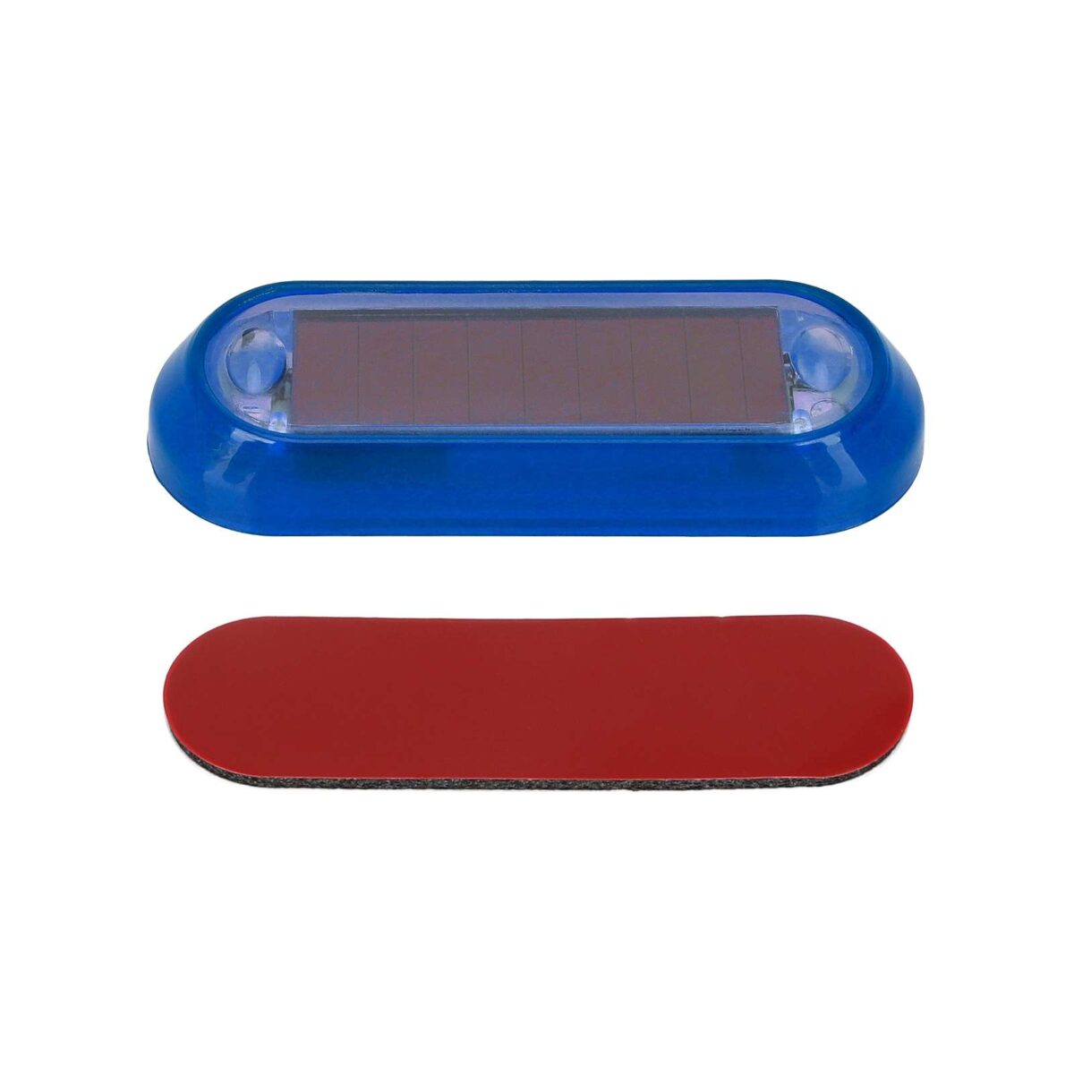 Luz trasera de advertencia solar para motocicleta con carcasa azul (luz azul) - Imagen 4