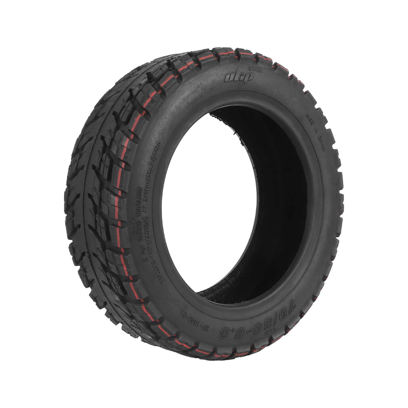 Neumático todoterreno sin cámara autorreparable Ulip 70/80-6.5 con adhesivo y válvula - Imagen 5