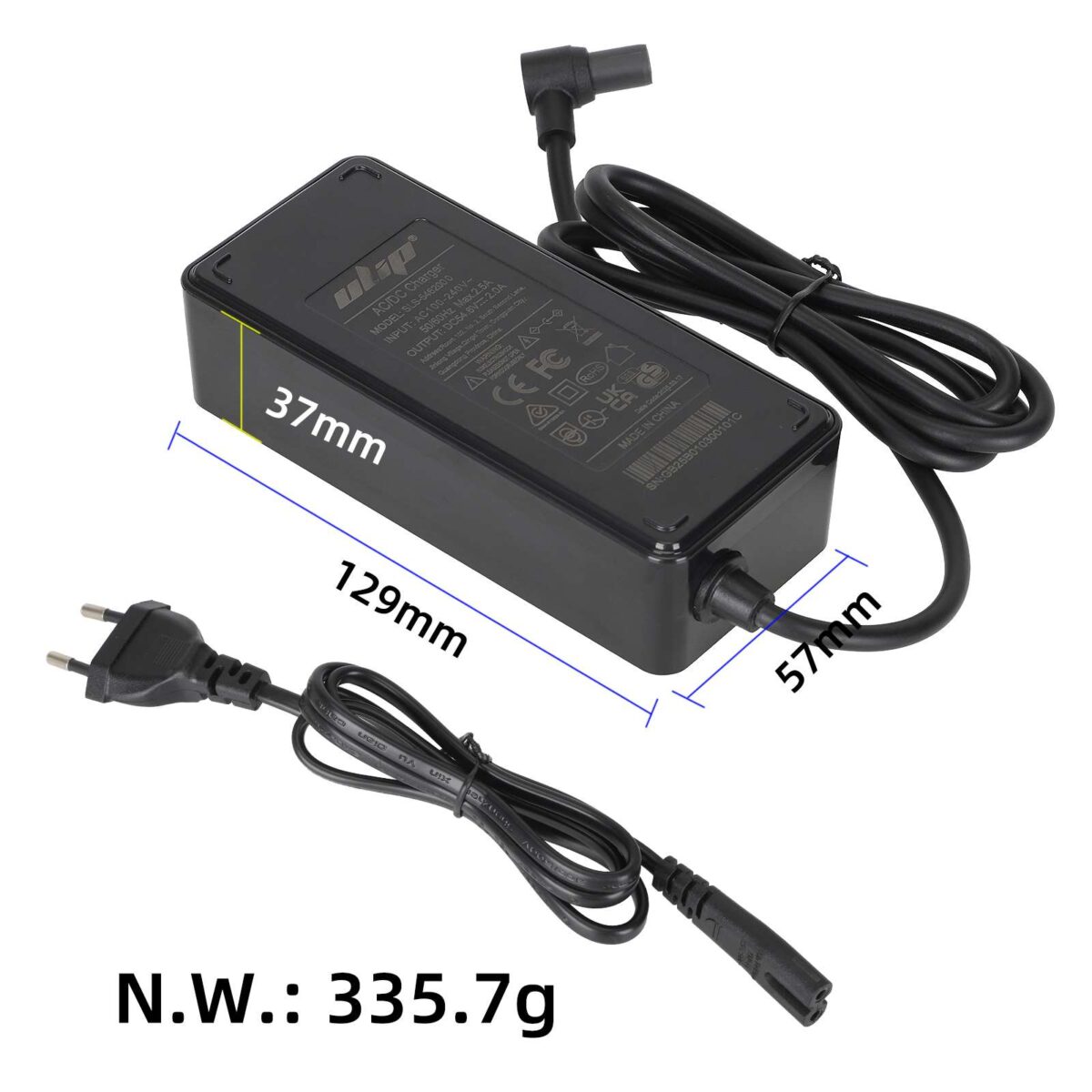 Cargador Ulip 54.6V2A con conector Xiaomi 2X para Xiaomi 4 pro 2.ª generación/4 ultra - Imagen 2