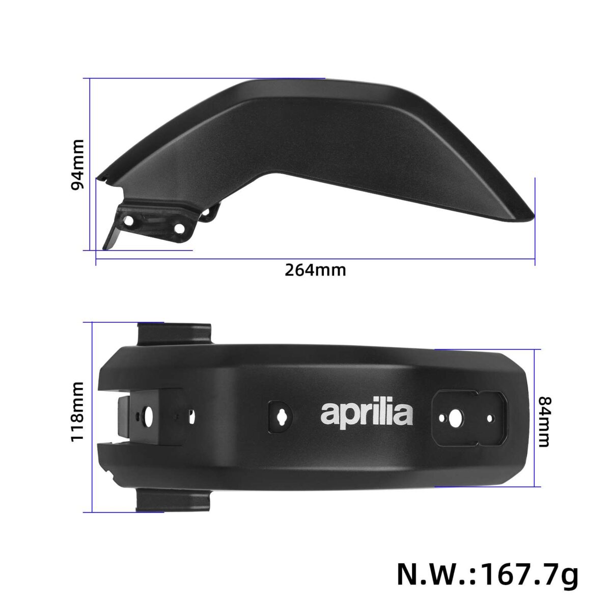 Guardabarros trasero original para Aprilia eSR1 - Imagen 3