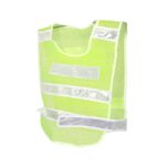 Chaleco reflectante verde fluorescente con apariencia de red de pesca
