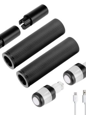 Juego de mango de silicona para varilla de extensión Ulip Xiaomi (varilla de extensión negra + luz blanca negra)