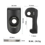 Pestillo y eje de hebilla plegable negros para scooters Xiaomi - Imagen 2