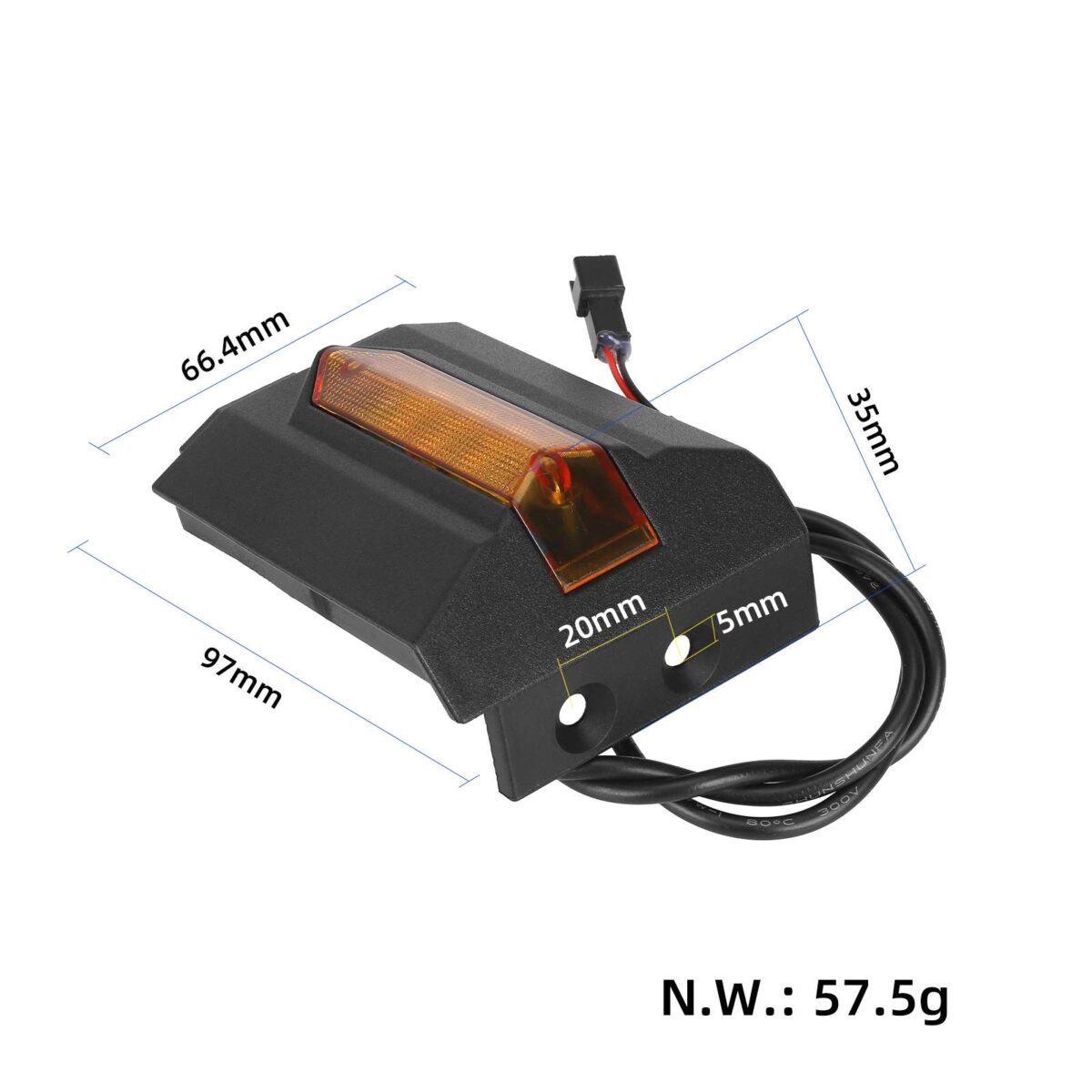 Luz lateral trasera derecha KukirinG2ProDB (hebilla negra) - Imagen 2