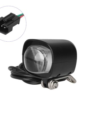 Faro de vehículo eléctrico con bocina y soporte