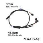 Cable de conexión de la lámpara izquierda Kukirin G3 Pro (negro) - Imagen 2