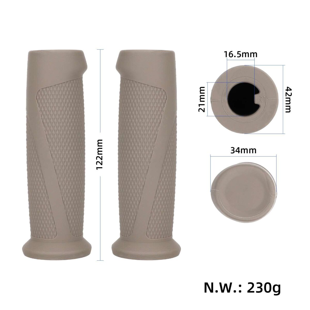 Puños grises para scooters Ninebot F30/F40 - Imagen 2