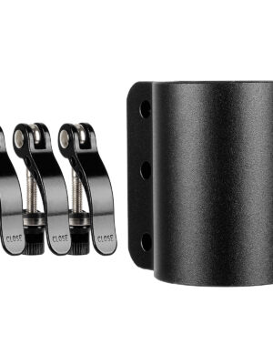 Abrazadera negra con 3 cierres para patinete Kaabo Mantis 10