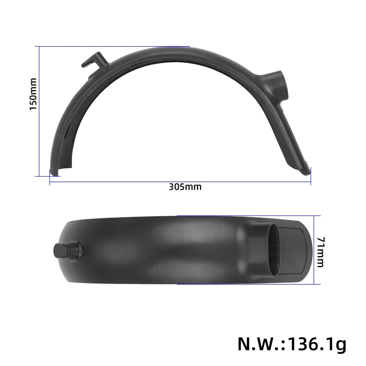 Guardabarros trasero con gancho para Xiaomi 4 Ultra - Imagen 2