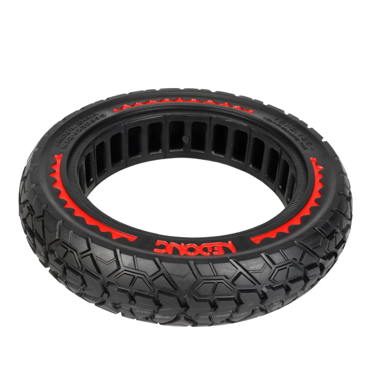 Neumático sólido todoterreno rojo NEDONG10*2.125 (ranura para tarjeta de 42,5 mm) - Imagen 2