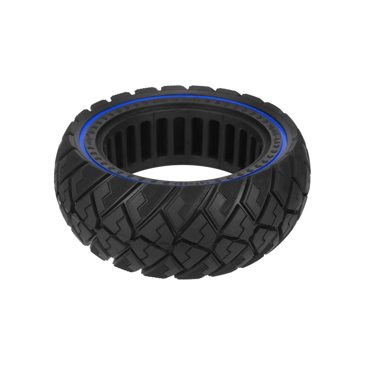 Neumático sólido todoterreno Ulip 90/65-6.5 con forma de diamante y círculo azul - Imagen 4