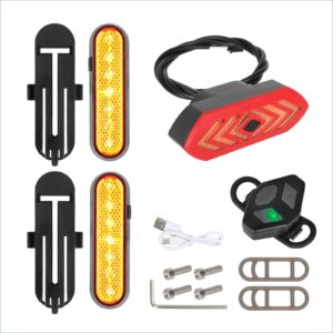 Juego de 2 luces intermitentes recargables amarillas Ulip + 1 luz trasera intermitente con control remoto para scooters Xiaomi 4 Ultra