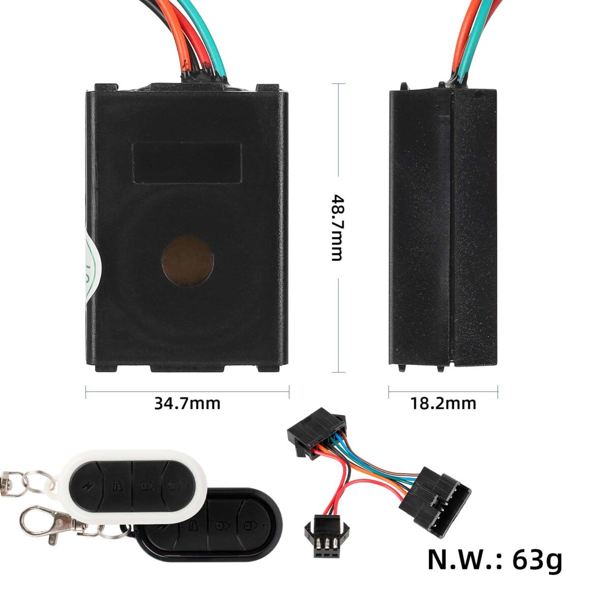 Traje de alarma de control remoto en blanco y negro para Dualtron Thunder Victor ULTRA Kaabo Mantis 10 Wolf Warrior - Imagen 2