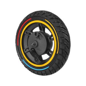 Llanta Ulip 10*2.5 (60/70-6.5) + neumático sólido con círculo de tres colores (instalado)