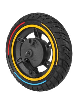 Llanta Ulip 10*2.5 (60/70-6.5) + neumático sólido con círculo de tres colores (instalado)