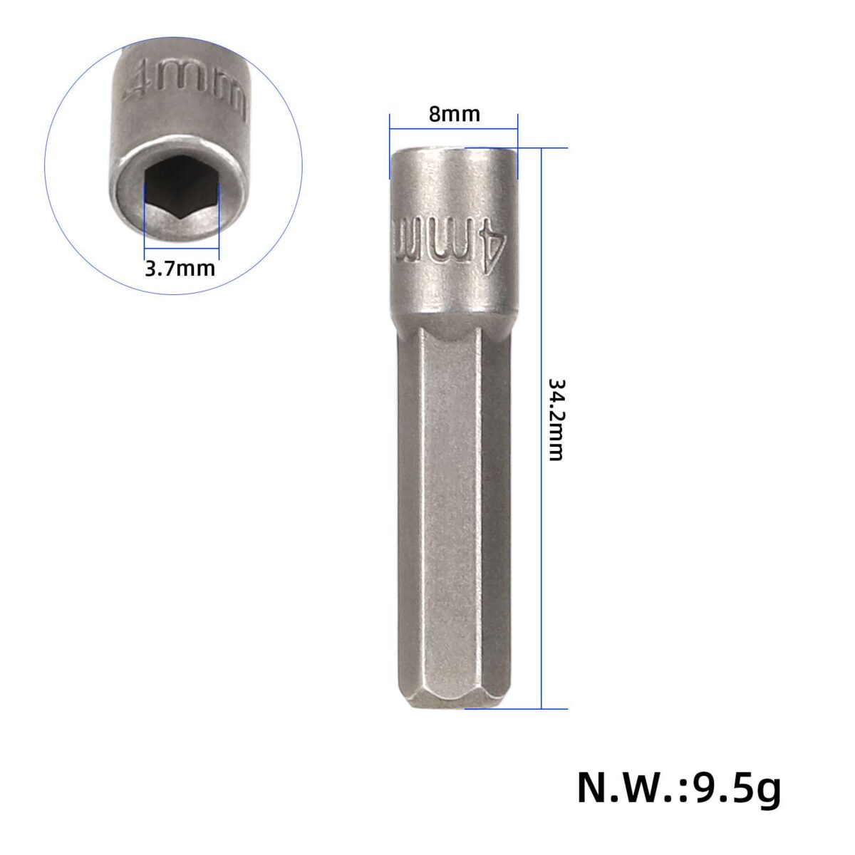 Manguito de 4 mm para tornillos antideslizantes m4 - Imagen 2
