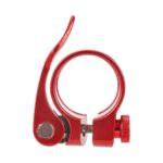 Abrazadera de tubo de asiento roja sin orificio de 31,8 mm