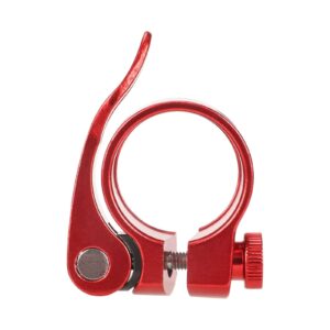 Abrazadera de tubo de asiento roja sin orificio de 31,8 mm