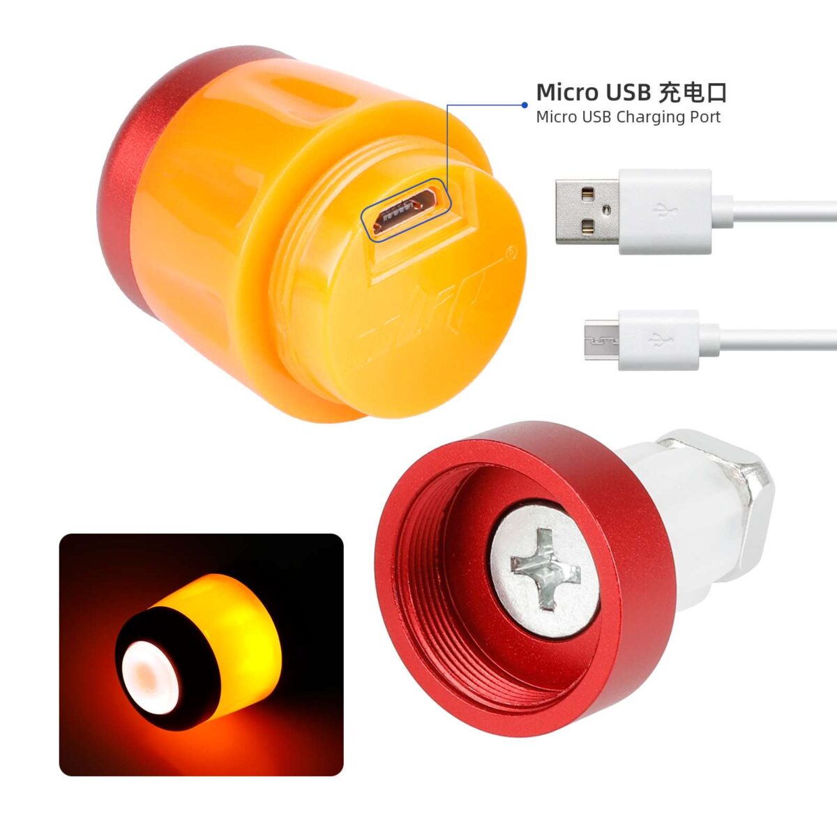 Extensor de agarre de silicona con carga USB Ulip y luz para scooters Max G30 (RBRO) - Imagen 2