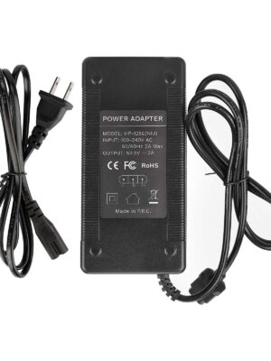 Cargador de 53,5 V 2 A con enchufe estadounidense y ventilador para patinete eléctrico NIU