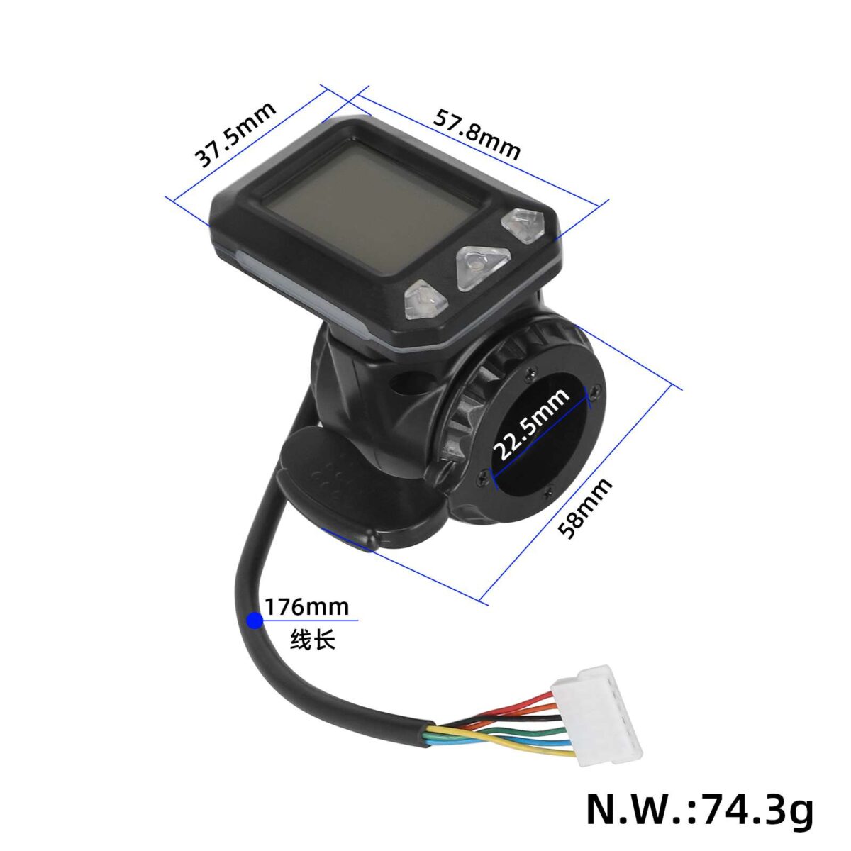 Instrumento con pantalla de dial para scooter de fibra de carbono de 5,5 pulgadas - Imagen 6