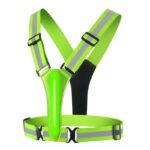 Chaleco reflectante verde fluorescente con carga USB