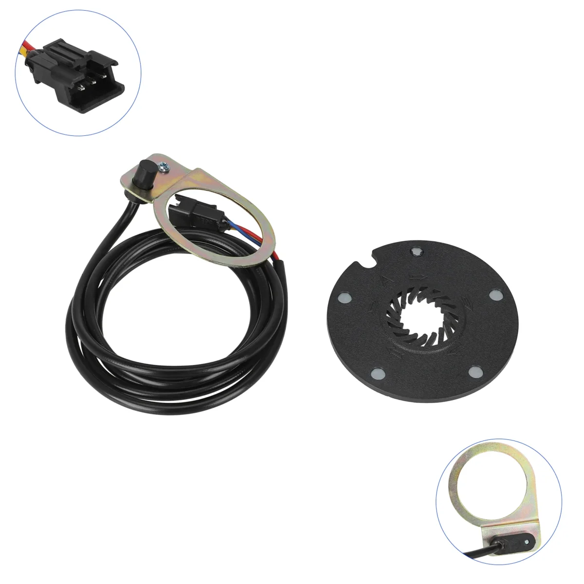 5 sensores de impulso magnéticos para bicicletas eléctricas (longitud de línea de 90 cm, 2,8 rpm) - Imagen 2