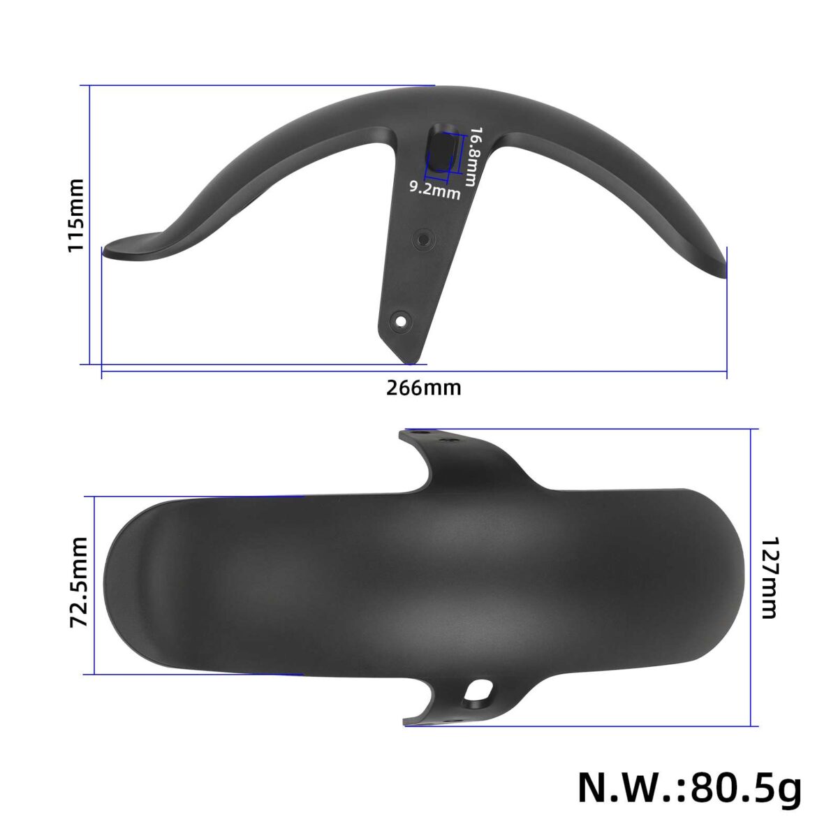 Guardabarros delantero para patinete Xiaomi Elite - Imagen 2