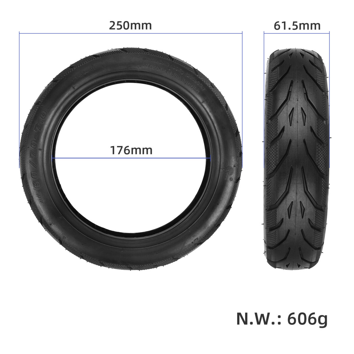Neumático de vacío Yuanxing 60/70-7.0 (solo para Xiaomi 4Pro) - Imagen 2