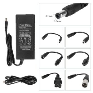Cargador de 42 V 2 A CC 2,1 V con 6 cables adaptadores (enchufe UE)