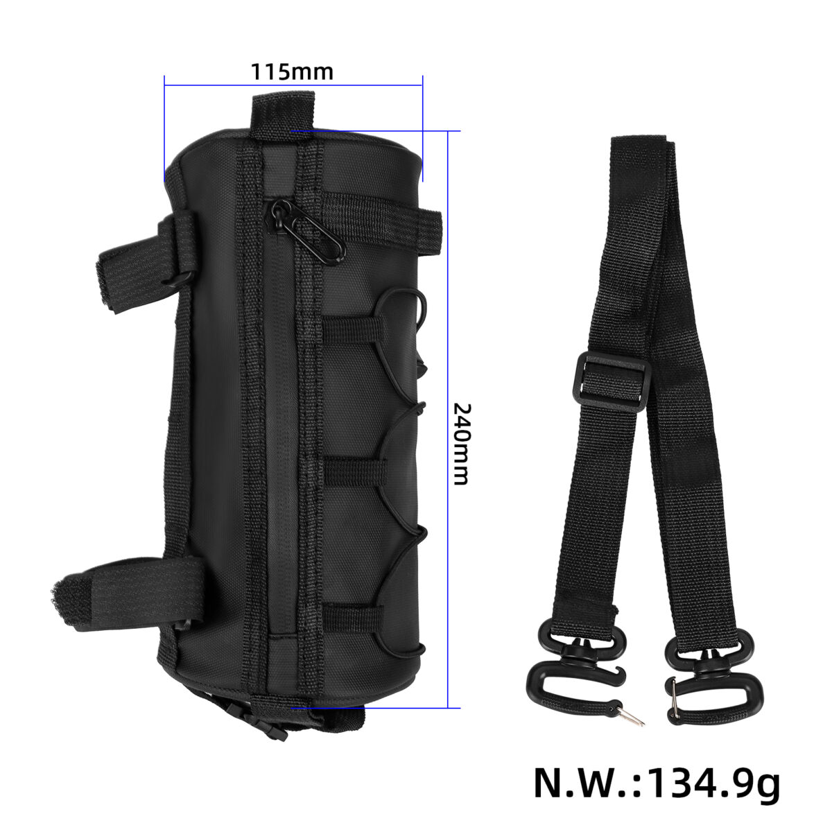 Bolsa cilíndrica para tubo superior de 24 x 12 x 12 cm - Imagen 2