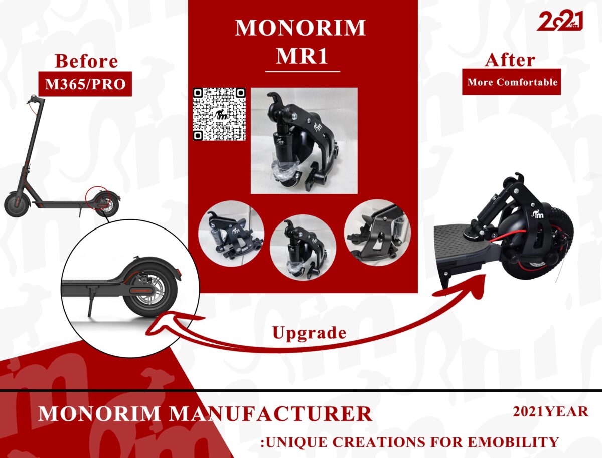 Suspensión trasera MR1-BB Monorim para patinetes Xiaomi M365, Pro y Pro 2 - Imagen 5