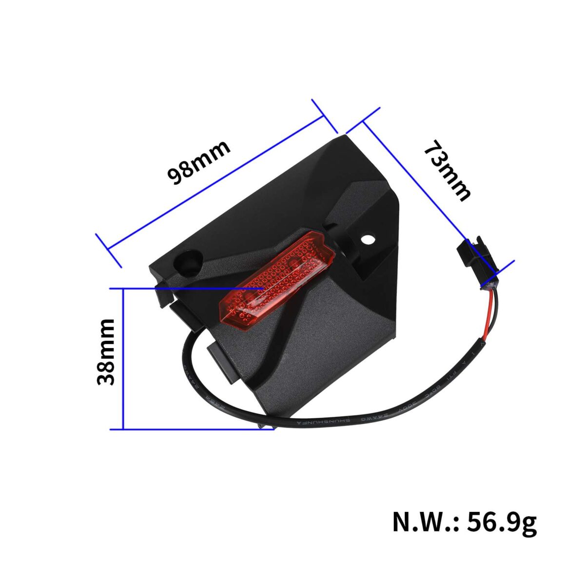 Cubierta de plástico delantera derecha con lámpara para scooter Kukirin G2 Max - Imagen 6