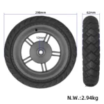 Neumático todoterreno sólido Ulip60/90-8 (12,5 x 2,5-45) con diseño de ala negra y buje para Xiaomi 5 Plus - Imagen 2