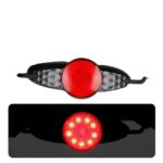 Luz trasera redonda recargable con ajuste para casco