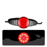 Luz trasera redonda recargable con ajuste para casco