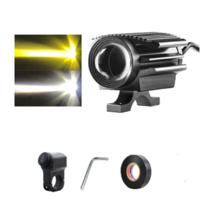 Faro Cobra amarillo y blanco con interruptor + herramienta + cinta