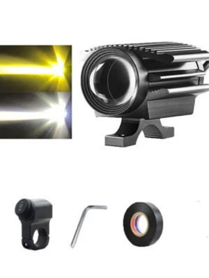 Faro Cobra amarillo y blanco con interruptor + herramienta + cinta