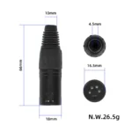 Conector de carga macho XLR de 4 pines - Imagen 2