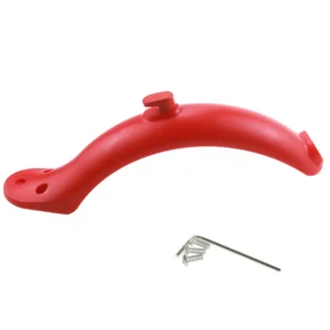 Guardabarros trasero corto rojo con gancho, tornillos y herramienta
