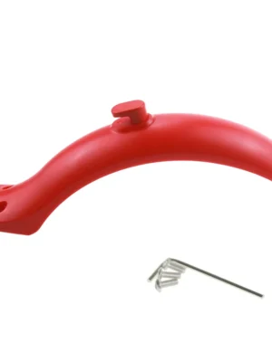 Guardabarros trasero corto rojo con gancho, tornillos y herramienta