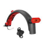Guardabarros trasero Ulip Superior gris-rojo con aluminio y luz intermitente para patinetes Xiaomi - Imagen 3