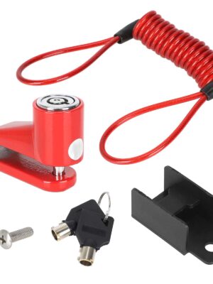 Bloqueo de freno rojo con cable rojo