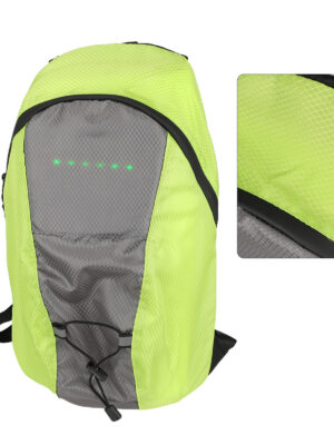 Mochila con intermitentes y control remoto inalámbrico