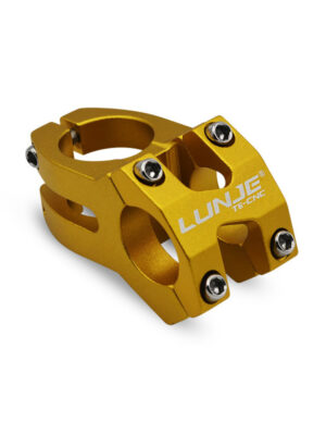 Elevador corto de bicicleta amarillo de 25,4 mm