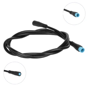 Cable conector M8 impermeable de 60 cm con conector macho/hembra de 4 pines con cabezal azul