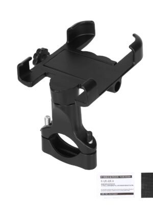 Soporte para teléfono móvil de aleación de aluminio negro